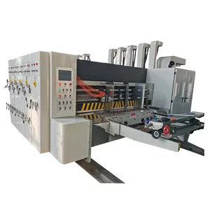 4 Color Flexo Printing Machine Rotary Die Cutter Slotter Auto Pile With Waste Remove Device