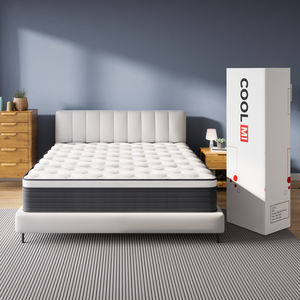 Matelas <span class=keywords><strong>de</strong></span> luxe en boîte pour la maison et l'hôtellerie - Tailles personnalisées, hybride à ressorts ensachés, compressé <span class=keywords><strong>sous</strong></span> <span class=keywords><strong>vide</strong></span> |   Disponible en taille Queen et King - Product Image 1