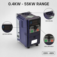 G630 380V VFD Inverter AC Drive Certifié CE Moteurs à sortie triphasée 15-75KW Puissance nominale 200W pour compresseur monophasé