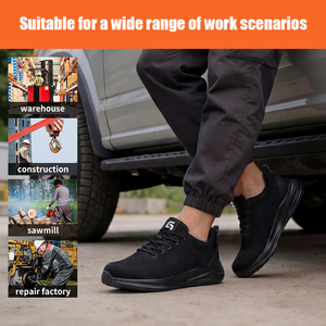 Chaussures <span class=keywords><strong>de</strong></span> <span class=keywords><strong>sécurité</strong></span> unisexes GUYISA anti-écrasement, anti-perforation, respirantes, légères et souples, avec embout large, vente en gros d'usine - Product Image 5