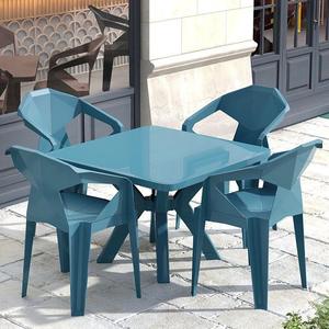 Tavoli e <span class=keywords><strong>Sedie</strong></span> in <span class=keywords><strong>Plastica</strong></span> Rinforzata Blu Scuro, Color Caffè, ecc. Tavoli e <span class=keywords><strong>Sedie</strong></span> in <span class=keywords><strong>Plastica</strong></span> Rinforzata per Cortile - Product Image 2