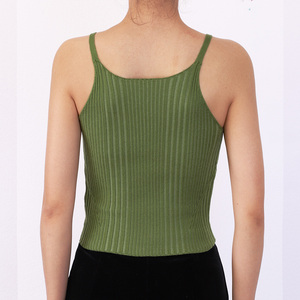 Suéter de mujer personalizado, prendas de punto cortas para niña, camisola de mujer, de punto con cuello en V Top, suéter de mujer, chaleco, camisetas sin mangas, chaleco de punto - Product Image 2