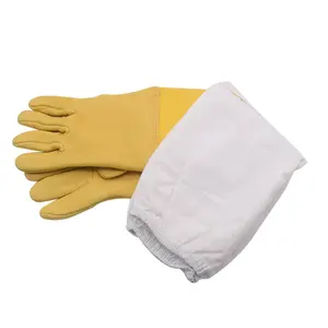 Guanti da Apicoltore Nuovi in Pelle di Pecora e Capra, Protettivi e Ventilati con Maniche Lunghe - Product Image 4