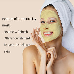 OEM ODM Limpieza profunda Barro Belleza Mascarilla Cuidado DE LA PIEL Orgánica Cúrcuma Arcilla Mascarilla para piel seca - Product Image 4