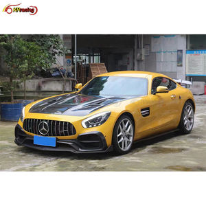 Kit de carrosserie en fibre de carbone de style Renntech Lèvre avant, diffuseur arrière, jupes latérales, <span class=keywords><strong>becquet</strong></span> arrière pour Mercedes Benz AMG GT GTS 2018 - Product Image 3