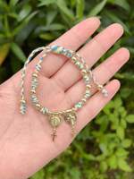 Bracelet Chaîne Fleurie en Laiton et Zircon pour Femme, Plaqué Or 18K, Zircon Cubique, Maillons Floraux Ajustables, Bijou Floral, Cadeau
