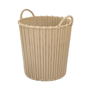 <b>Wicker</b> Laundry <b>Basket</b> Round Large Capacity Clothes <b>Storage</b> Organizer Portable Household Use - Product Image 5