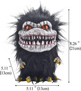 Alien Monster muñeco de peluche espeluznante negro espacio Critter resina peluche Horror juguete para adultos Halloween cumpleaños coleccionista divertido feo - Product Image 5