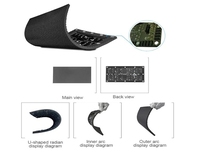 Módulo de Pantalla LED Flexible P1.25 P1.56 P1.87 P2 P2.5 P3, Panel LED Flexible para Pantalla Curva Creativa, Columna de Video Wall