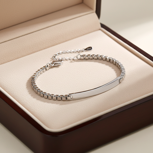 Braccialetti Personalizzati per Coppie, Gioielli in Acciaio Inossidabile Incidibili per Innamorati e <span class=keywords><strong>Migliori</strong></span> Amici - Product Image 2