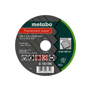 Metabo-616196000แผ่นบางพิเศษยืดหยุ่นสุดเซรามิก (แบบแพ็คหลายอัน)-แผ่นตัด4007430083128ขัด - Product Image 1
