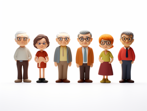 Personaliza tu propio diseño de vinilo familia muñecas juguetes conjunto casa de muñecas personas familia figura de acción Familia figuritas juego para niños - Product Image 5