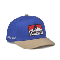 Casquette de baseball bicolore personnalisée avec patch brodé, chapeaux de cowboy, casquette de baseball 5 panneaux, casquettes de baseball ajustables, casquettes trucker personnalisées