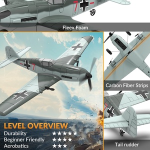Juegos Familiares, Avión de Control Remoto RTF <span class=keywords><strong>BF109</strong></span>, Avión <span class=keywords><strong>RC</strong></span> de 3 Canales y 400 mm, Juguetes Educativos para Niños de Fabricación China - Product Image 3