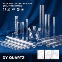 Tubo de Vidrio de Cuarzo de Alta Pureza para Uso en Laboratorio, Transparente, Tamaño Personalizable, Opciones OEM, Capaz de Soldadura, Pared de 1.0 mm