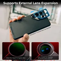 Support de téléphone en alliage d'aluminium 5254 compatible S25 Ultra, avec fixation rapide T-Mount, adaptateur de filtre pour plaque arrière d'objectif, pour vidéo mobile