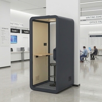 UNIBOOTH Mobile Privacy 33dB Soundproof ISO 23351 Ignifuge Montage Rapide Cabine Silencieuse pour Espace de Coworking et Studio Prête à l'Expédition
