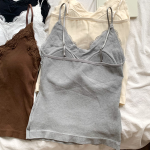 Gilet con spalline in pizzo da donna stile Brandy da donna con scollo a V esterno senza maniche senza maniche - Product Image 6