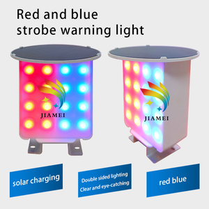 Hai mặt năng lượng mặt trời màu đỏ và màu xanh nhấp nháy ánh sáng <span class=keywords><strong>LED</strong></span> đêm xây dựng cảnh báo ánh sáng hộ Lan Tôn sóng xây dựng màu vàng cảnh báo ánh sáng - Product Image 4
