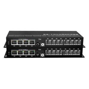 Téléphone RJ11 1 2 4 8 ports avec émetteur-récepteur à <span class=keywords><strong>fibre</strong></span> <span class=keywords><strong>optique</strong></span> 4 gigabits RJ45 vers PCM Convertisseur d'extension à <span class=keywords><strong>fibre</strong></span> <span class=keywords><strong>optique</strong></span> - Product Image 1