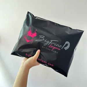 Sacchetti di spedizione neri di personalità stampati imballaggio di abbigliamento sacchetto postale consegna affrancatura sacchetto di plastica per pacchi