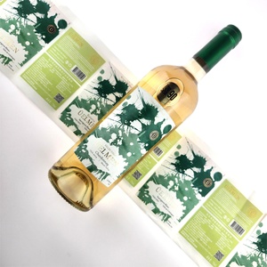 Etiqueta de Papel Texturizado Premium con Relieve Flexográfico y Offset, Resistente a Desgarros, Impermeable, Blanca Mate, para Botellas de Vino de Boda - Product Image 2