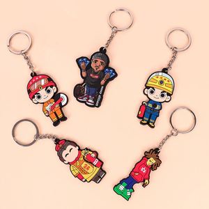 Cadeaux promotionnels personnalisés pour entreprises, porte-clés en PVC léger, dessin animé personnalisé, mignon, tendance, écologique, durable, de haute qualité - Product Image 1