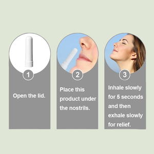 Aceites esenciales para plantas de inhalación de senos nasales, barra de inhalador nasal para Energía, estrés, descongestión y alivio del frío o alergias - Product Image 6