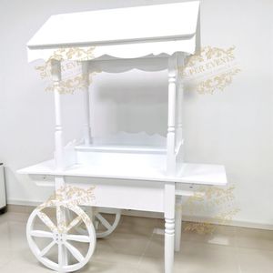 Fête d'anniversaire <span class=keywords><strong>blanc</strong></span> gâteau sucré <span class=keywords><strong>chariot</strong></span> à dessert <span class=keywords><strong>chariot</strong></span> à bonbons en bois présentoir décoration de fête <span class=keywords><strong>chariot</strong></span> de <span class=keywords><strong>bar</strong></span> à bonbons avec roues - Product Image 4
