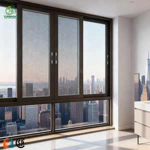 Cửa sổ trượt kính hai lớp Topbright NFRC, kính Low-E, khung nhôm, có lưới chống muỗi - Product Image 3