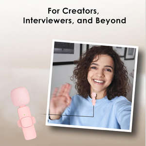 Microphones sans fil en gros, micro-cravate sans fil pour enregistrement vidéo, micro à clip sur le revers - Product Image 2