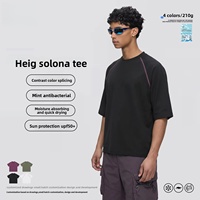 T-shirt de sport pour homme en coton compressé, respirant, antibactérien, à séchage rapide, anti-humidité, col rond, coupe ample, manches courtes