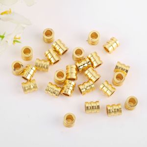 Perles perforées plaquées or 18 carats, 7x6mm, trou de 3,5mm, perles intercalaires pour la fabrication de bijoux DIY, perles en vrac, vente en gros - Product Image 3