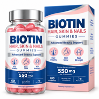 Gummies Beauté à la Biotine avec Peptides de Collagène, Silice de Bambou, Vitamines C, E, Zinc, Inositol et Extrait de Racine de Fo-Ti – Vente en Gros