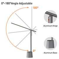 Lampe de bureau LED, protection des yeux, lumière de bureau à intensité variable, lampe de table pliable, luminosité adaptative intelligente, lampe de lecture de chevet