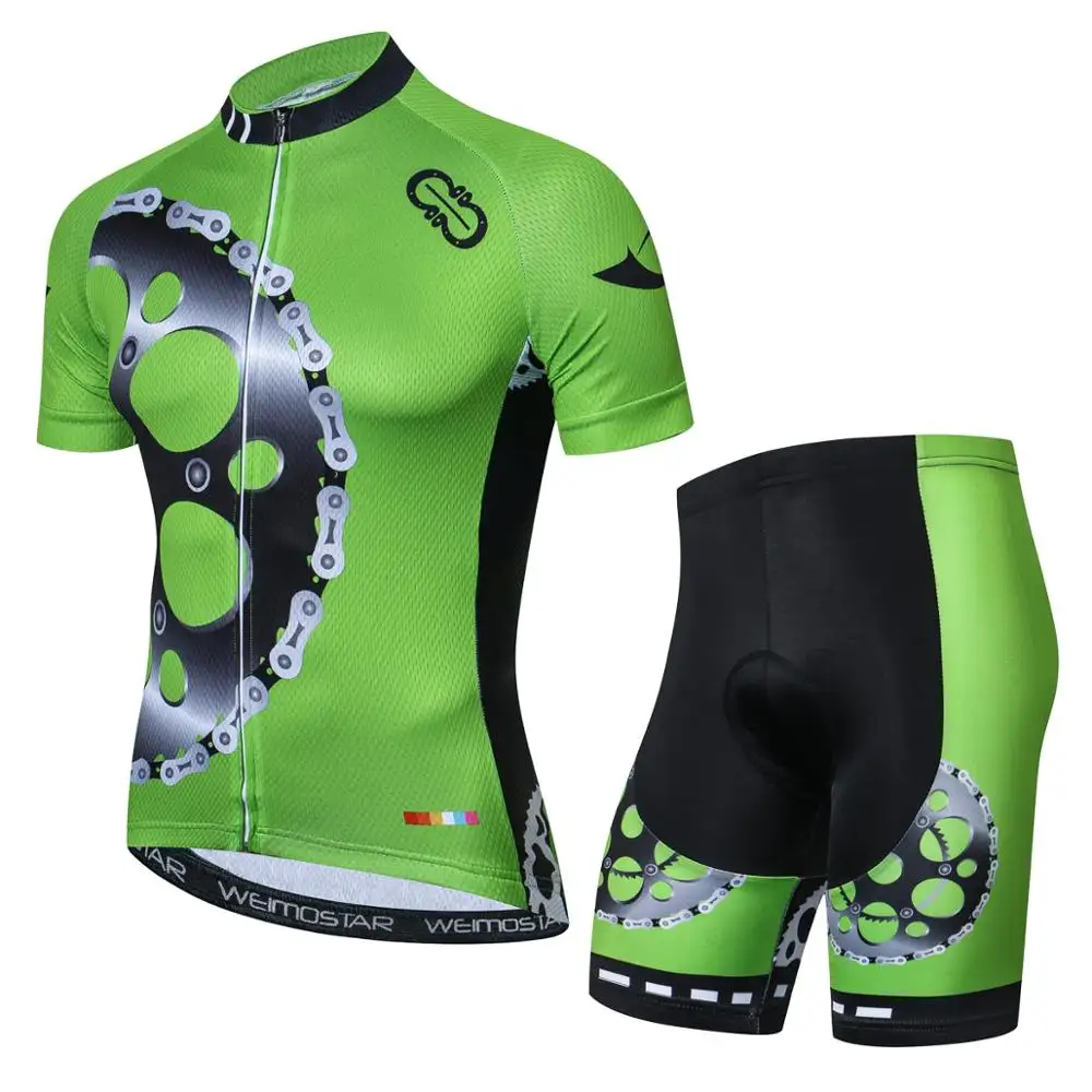 Benutzer definierte Pro Team Rad trikot Set Männer Fahrrad Uniform Fahrrad Shirt Gel gepolstert Ropa Ciclismo Fahrrad MTB Fahrrad bekleidung Green Gear