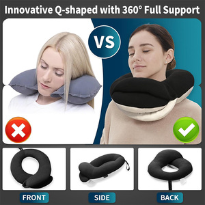 Travel Neck Pillow With Eye Mask Earplugs <b>Memory</b> <b>Foam</b> Support For Airplane - Product Image 4