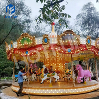 Manège Attrayant à 24 Places en Forme de Chevaux Européens pour Centres Commerciaux et Équipements d'Amusement Intérieurs
