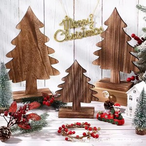 Wooden Christmas <b>Tree</b> <b>Ornaments</b> Laser Cut Hanging Decorations For Holiday Home Decoration - Product Image 1