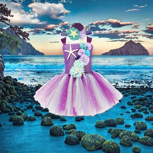 ชุดเดรสลูกไม้พิมพ์ลายดอกไม้สไตล์ยุโรปสำหรับเด็กผู้หญิง ชุดราตรีทรงบอลกาวน์สำหรับฤดูร้อน เหมาะสำหรับงานคอสเพลย์ งานเทศกาล และการแสดง ให้ลุคฟูฟ่อง - Product Image 3