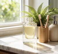 Flacon en verre de 22 ml de forme carrée de luxe pour huiles, sérums, lotions, avec pompe, emballage cosmétique avec diffuseur de parfum