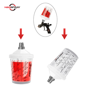 Macchina corpo gravità tazza mangime vernice Spray pistola plastica PISA tazze miscelazione aria Spray Auto - Product Image 4