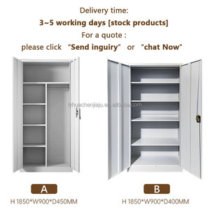 Muebles de Dormitorio, Armario Metálico de 2 Puertas, Armario de Acero para <span class=keywords><strong>Ropa</strong></span>, Armario con Perchero, Armario, Guardarropa - Product Image 2
