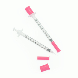 Jeringa de Insulina Desechable Personalizada de 0.5ml/1ml con Tapa Rosa para Uso Médico y Veterinario, Calibre 30g/31g con Aguja de 8mm, Certificación CE - Product Image 6