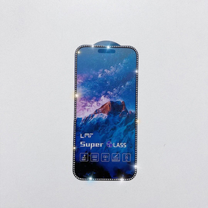 Protecteur d'écran en verre trempé mat brillant avec bordure en diamant anti-empreintes digitales pour iphone 17 <span class=keywords><strong>AIR</strong></span> 12 13 14 15 Pro Max - Product Image 6