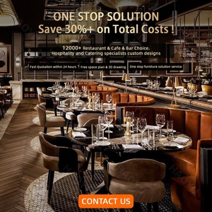 Juego de Muebles de Bar de Lujo, Estilo Europeo, para Cafetería, Restaurante, Sillas y Mesas para Cafeterías - Product Image 4