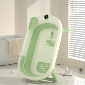 Bañera Plegable para Bebés de Gran Tamaño con Indicador de Temperatura para Recién Nacidos y Niños Pequeños de 0 a 12 Meses, Material Plástico - Product Image 4