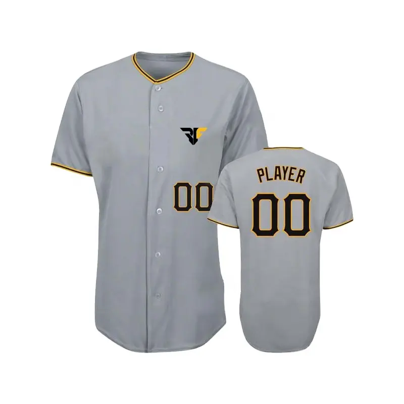 100% Polyester benutzer definierte Voll knöpfe Baseball-Trikot sublimierte Baseball-Uniformen
