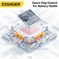 ESSAGER ES-X76, ponsel Laptop Tipe C ke kabel pengisian cepat PD 3.1 240W tampilan Digital kabel pengisi daya Usb C UNTUK Iphone