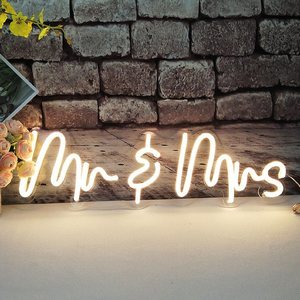 Biển Hiệu Neon Mr And Mrs Hàng Mới Về Đèn Led Acrylic Chúc Mừng Sinh Nhật Làm Bằng Tay Tùy Chỉnh Biển Hiệu Happy Ever After Trong Nhà Đám Cưới - Product Image 3